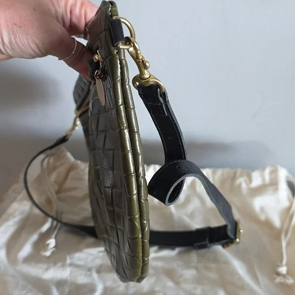 Clare V. Grande Fanny Pack In Army Leather Embossed - Picture 6 of 16